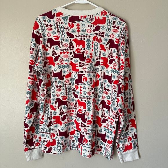 Tea Collection Unisex LARGE Scandinavian Animals Goodnight Pajama Top Sleepwear - Picture 10 of 13
